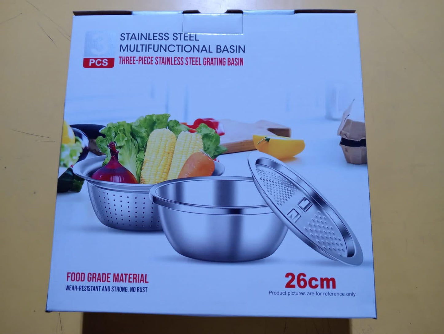 3-in-1 Multifunctional Grater Basin Set –All-in-One Kitchen Prep Tool