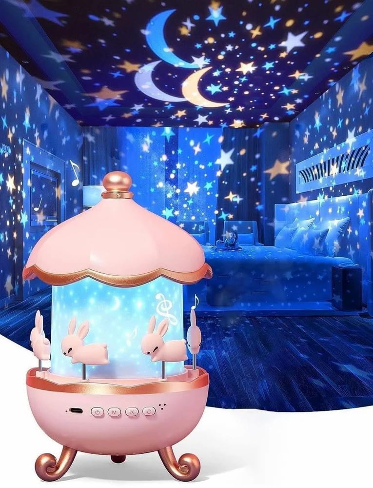 🌙🐰 Magical Rabbit Night Light Projector – Turn Bedtime into a Dreamy Adventure!