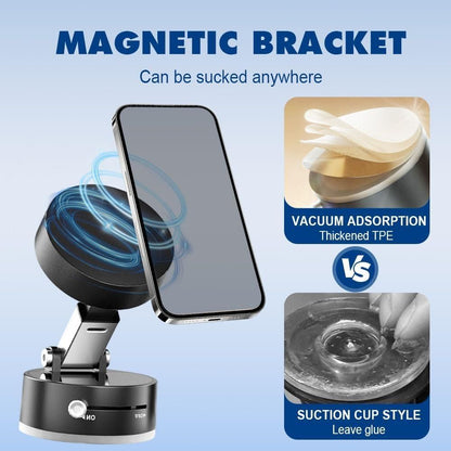 Vacuum Magnetic Suction Phone Holder – 360° Rotating,