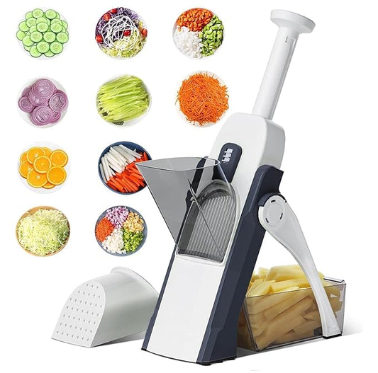 Vegetable Chopper & Slicer –  Multipurpose Cutter with Stainless Steel Blades